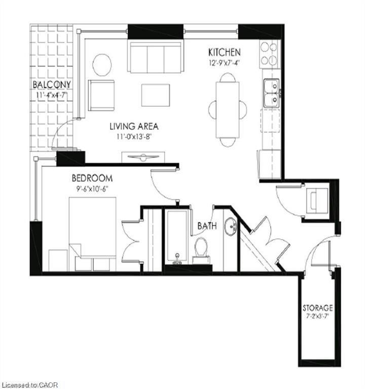 Unit 607 - 104 Garment Street, Kitchener 3